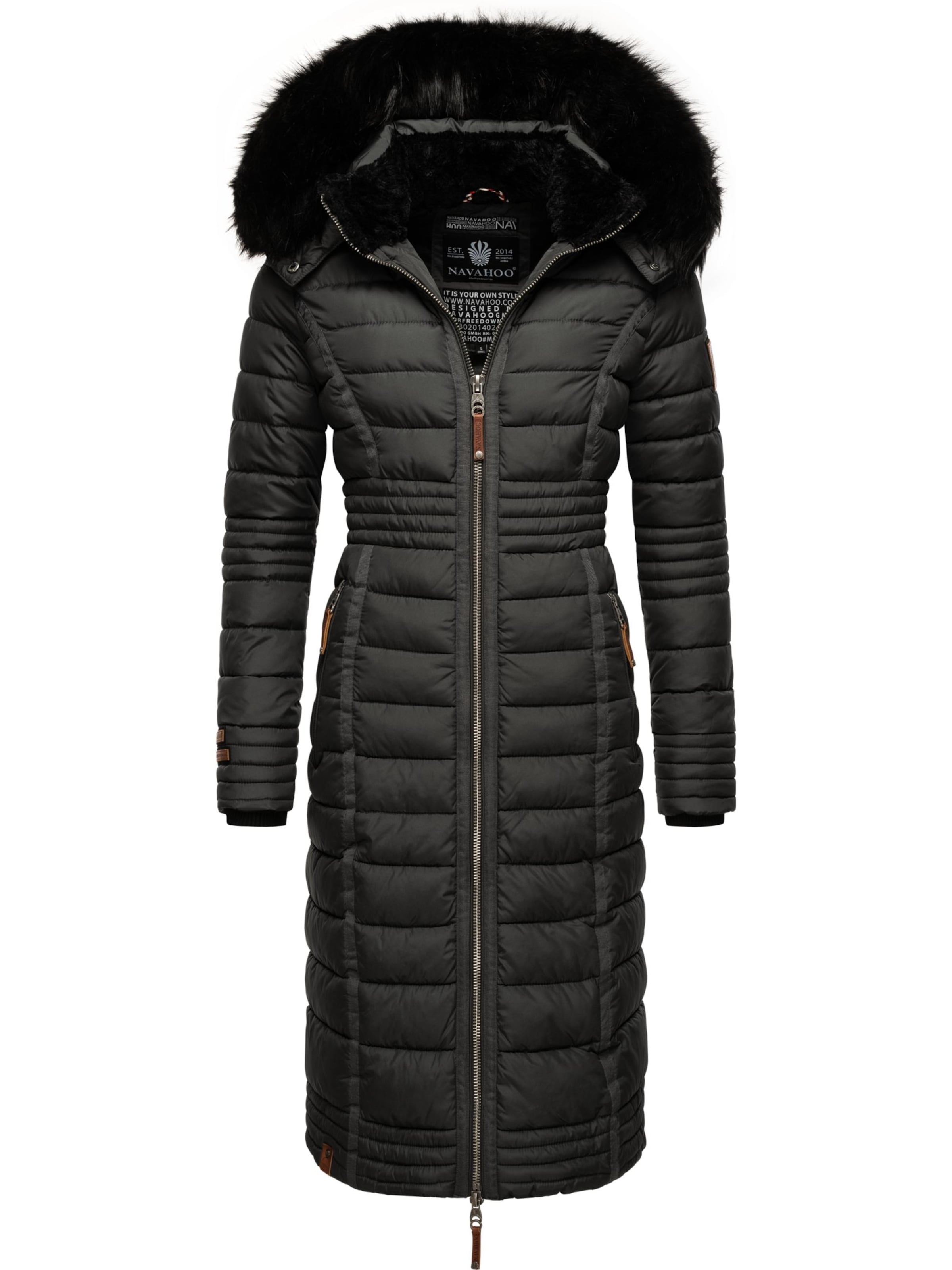 NAVAHOO - Sobretudo de inverno 'Umay' em cinzento: frente