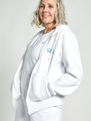 SPORTKIND Sportjas 'Unisex Zip Hoodie' in Wit
