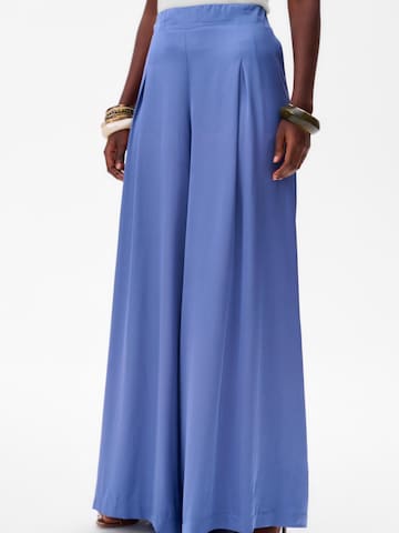 Blue Shadow Wide leg Pants in Blue