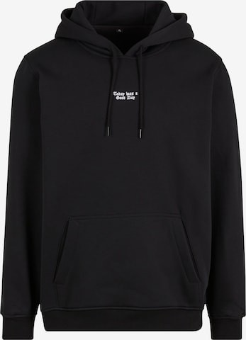 Mister TeeSweater majica 'Good Day' - crna boja: prednji dio