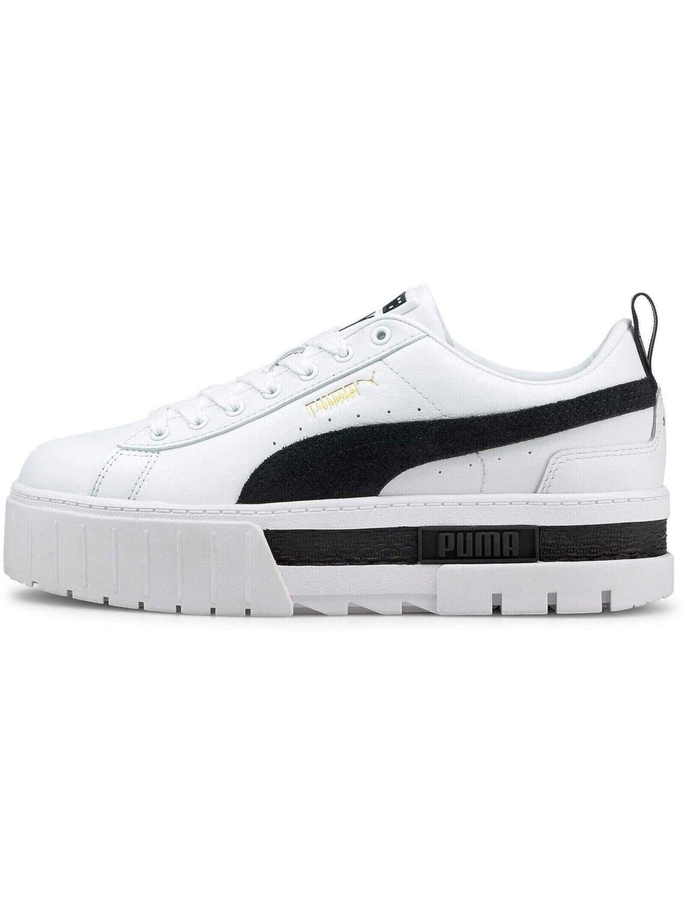 PUMA Sportschoen 'Puma Mayze Lth' in Wit: voorkant