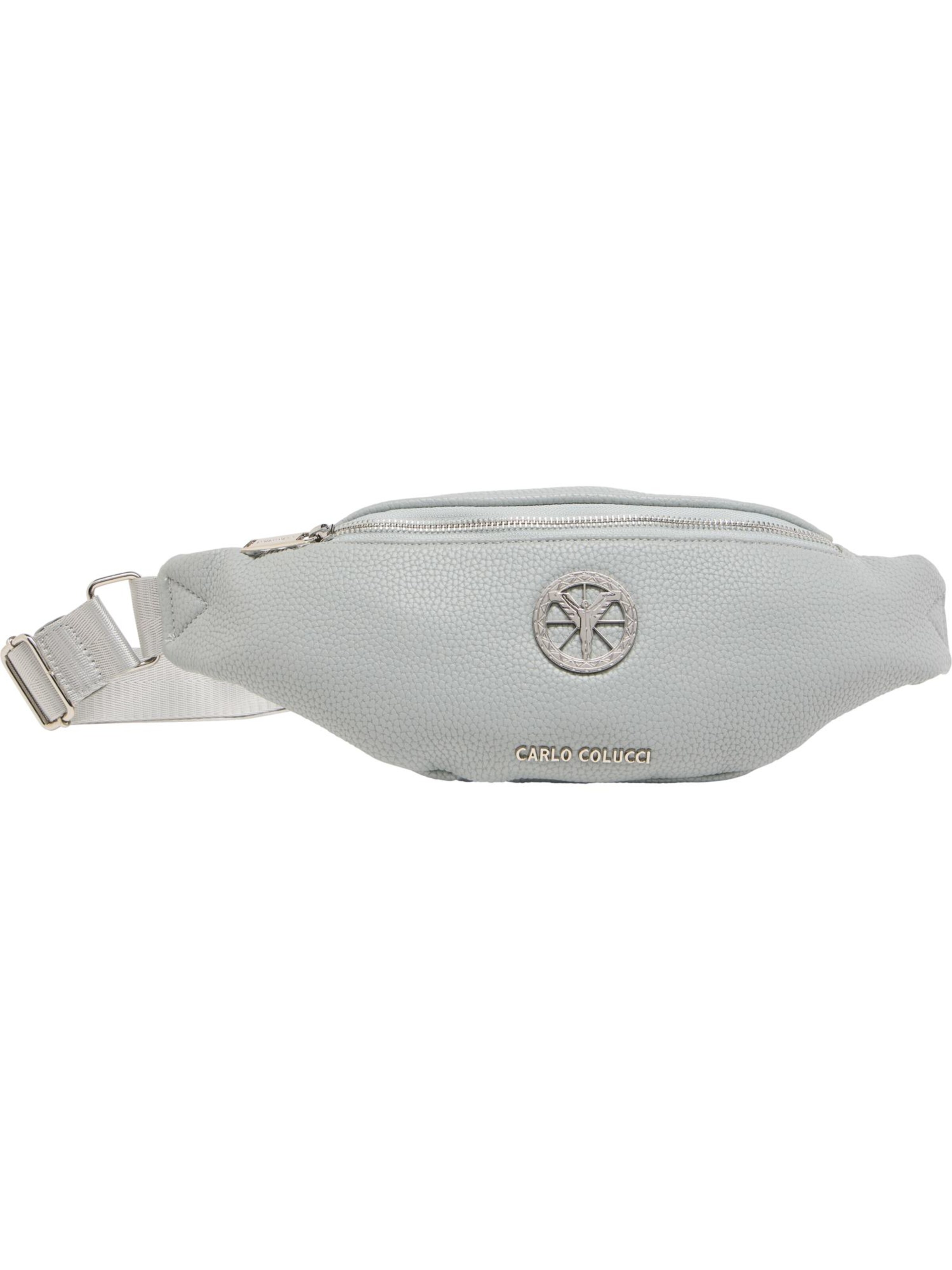 Carlo Colucci Gürteltasche 'Caesaro' in Grau: Vorderseite