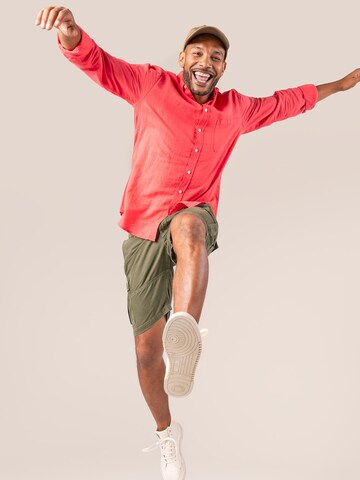Living Crafts Comfort fit Button Up Shirt 'ROB' in Red