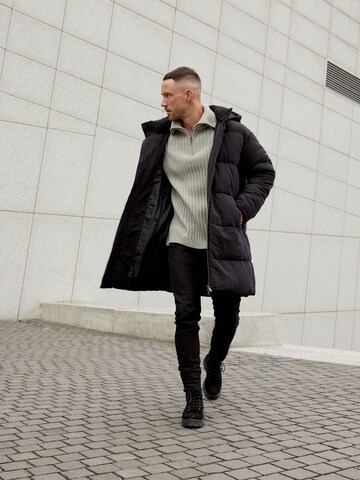 Coupe regular Pull-over 'Eren' DAN FOX APPAREL en gris