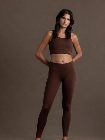 Hey Honey Bustier Sport-BH 'Unicolor' in Braun