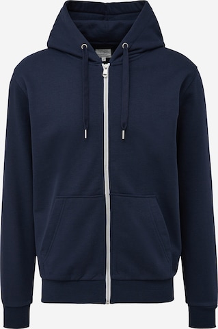 QS Zip-Up Hoodie in Blue: front