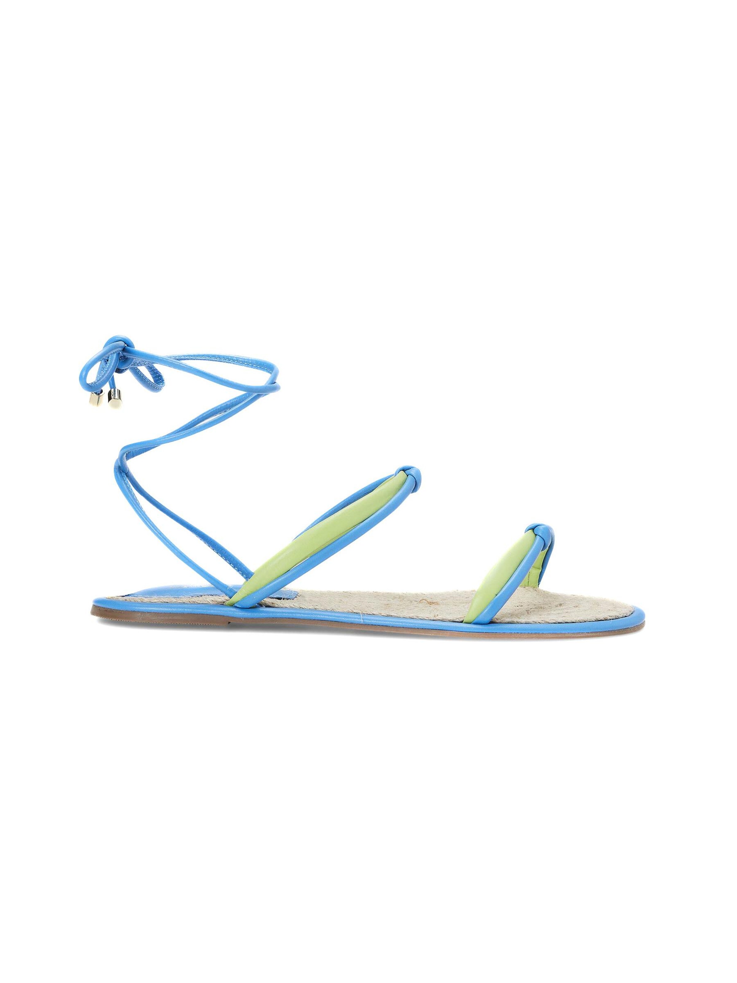 Mangara Atelier - Sandalias con hebilla en azul