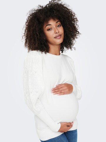 Only Maternity Sweater in White