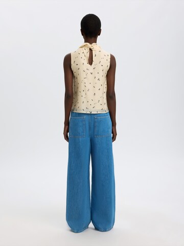 Wide leg Jeans 'SLFTENNA' de la SELECTED pe albastru
