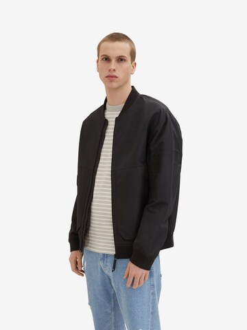 TOM TAILOR Between-Season Jacket in Black