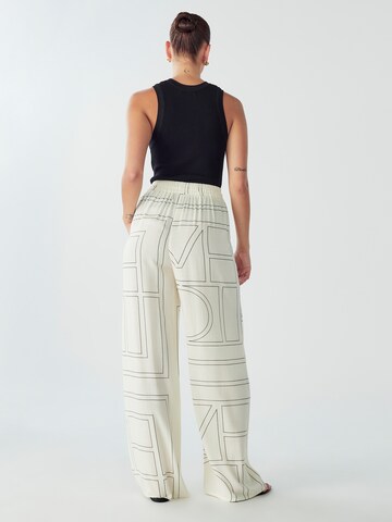 Willa Wide Leg Hose 'Sky' in Weiß: Rückseite