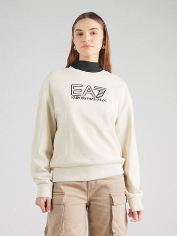 EA7 Emporio Armani Свитшот в Бежевый: спереди