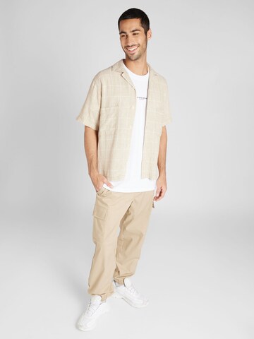 Coupe regular Chemise 'CAIRO' JACK & JONES en beige