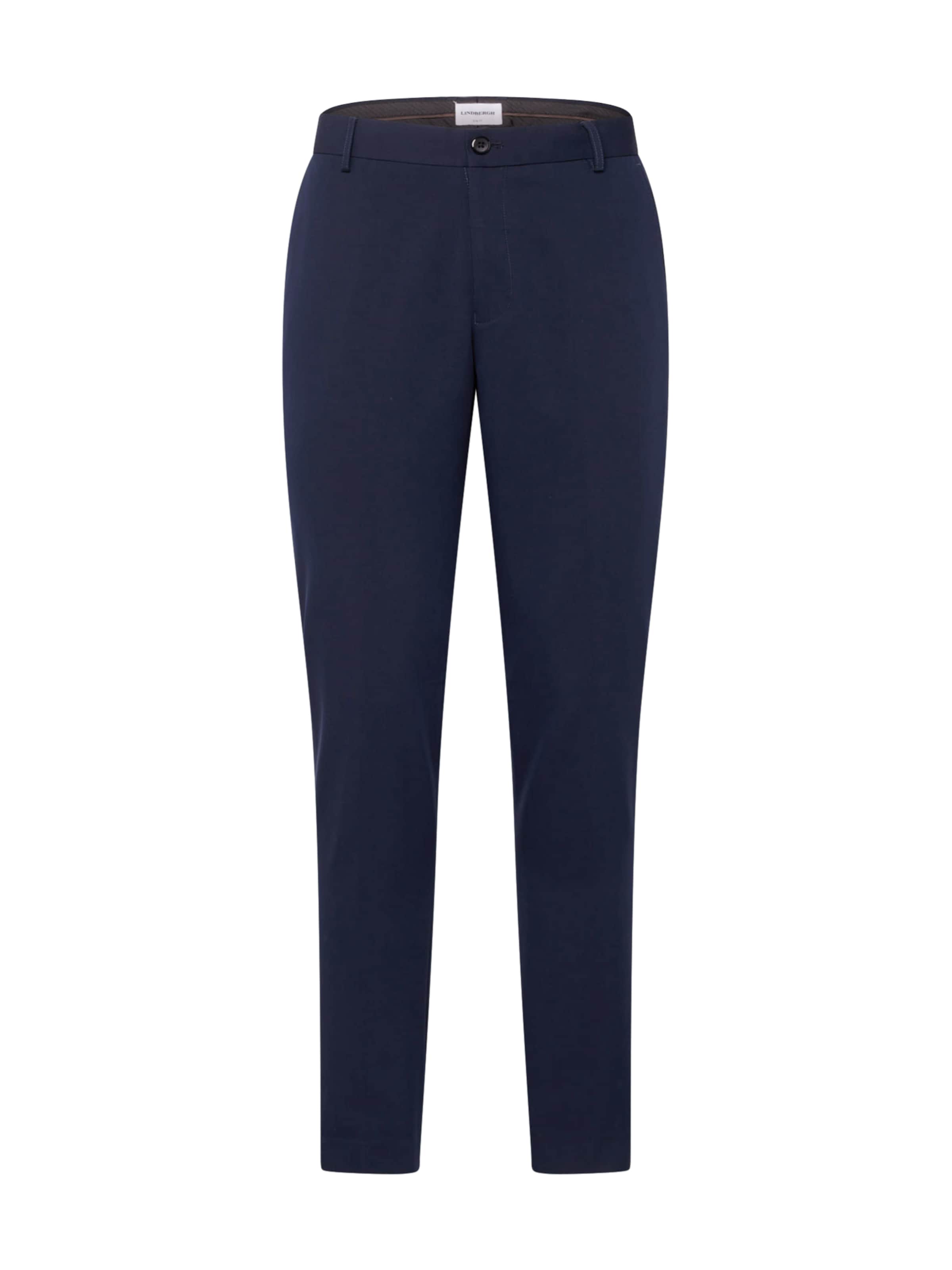 Lindbergh regular Lærredsbukser i blå: forside