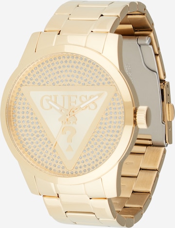 auksinė GUESS Analoginis (įprasto dizaino) laikrodis 'Badge': priekis