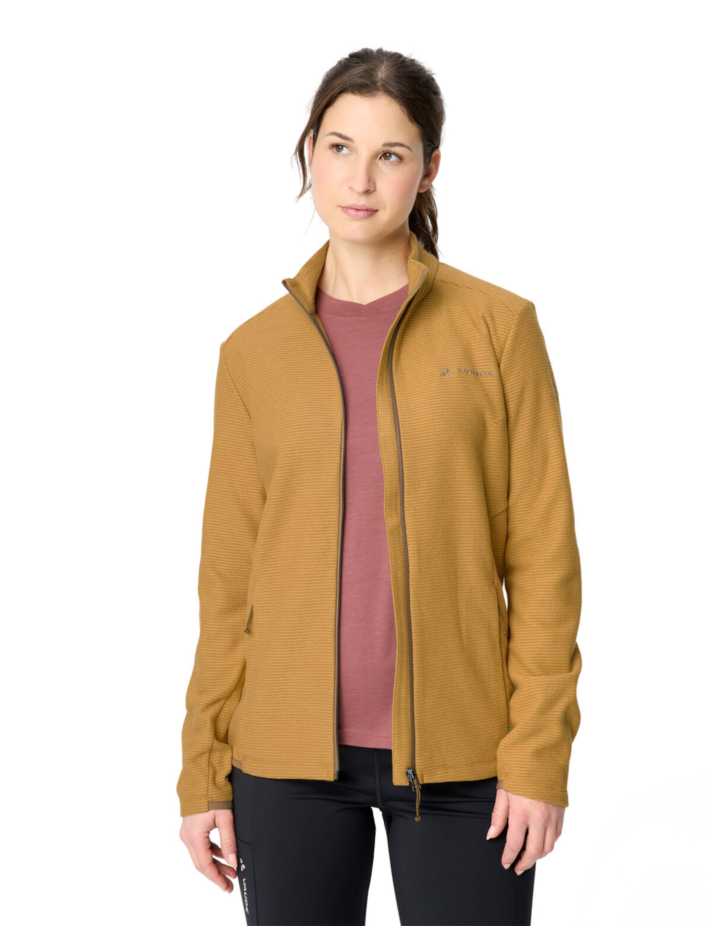 VAUDE Functionele fleece jas 'Strathcona' in Bruin
