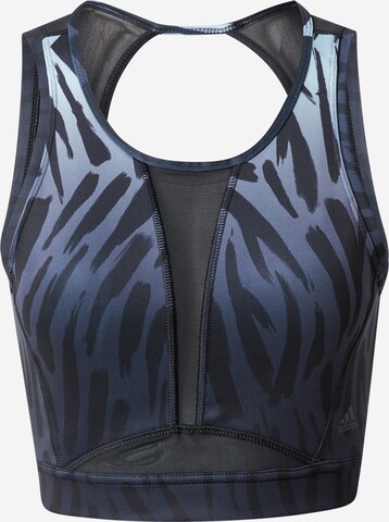 ADIDAS SPORTSWEAR Bustier Sport-BH in Blau: predná strana