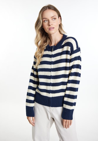 Cardigan 'Imane' DreiMaster Vintage en bleu : devant