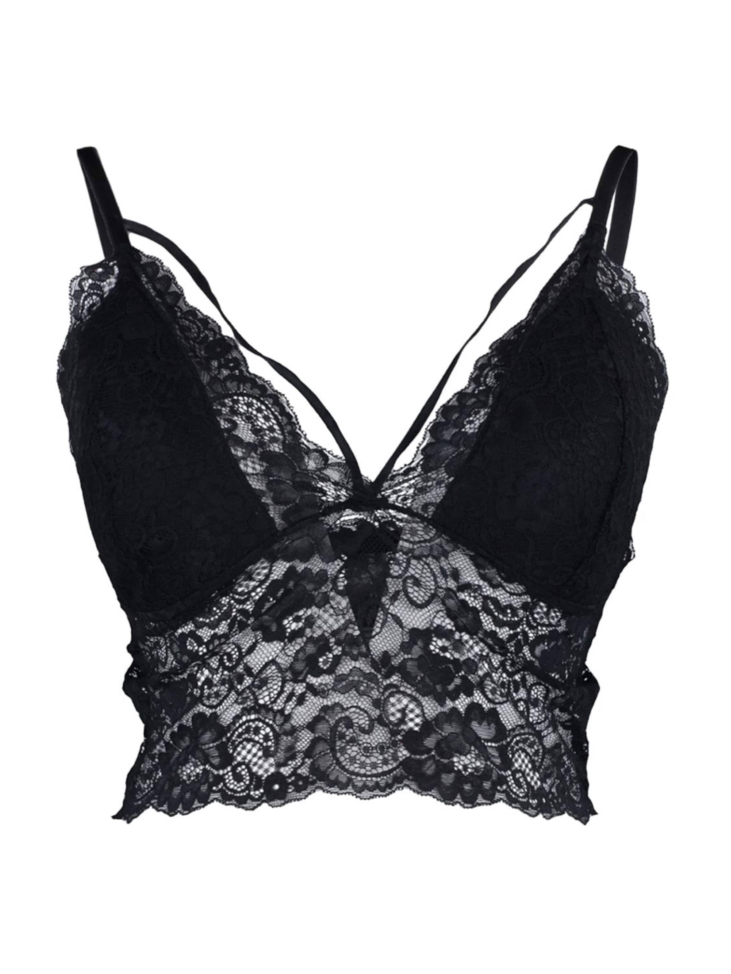 Trendyol Curve Bustier Nedrček | črna barva: sprednja stran