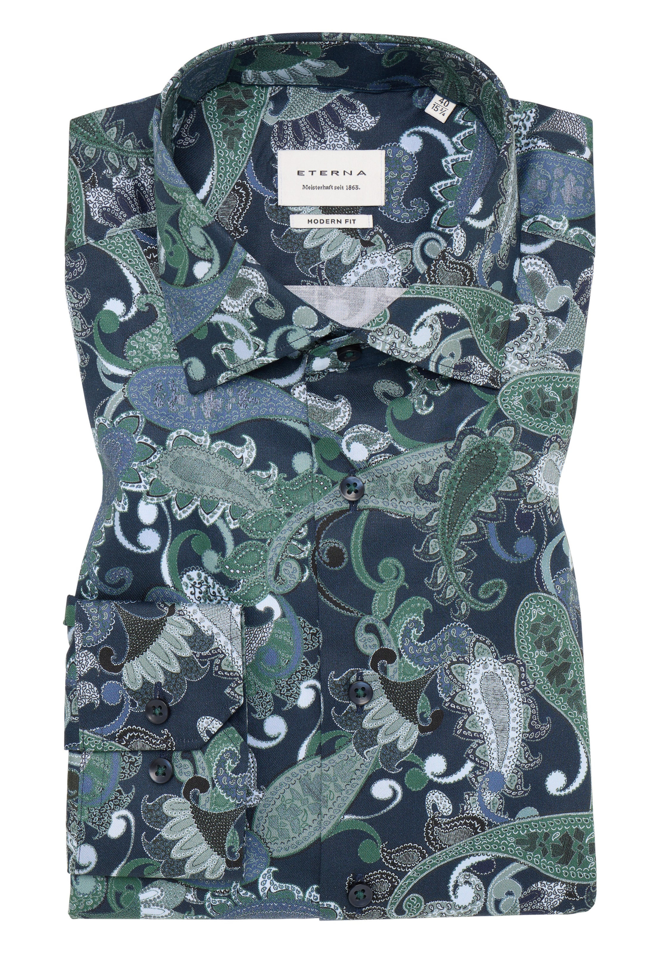 ETERNA Regular fit Zakelijk overhemd in Groen