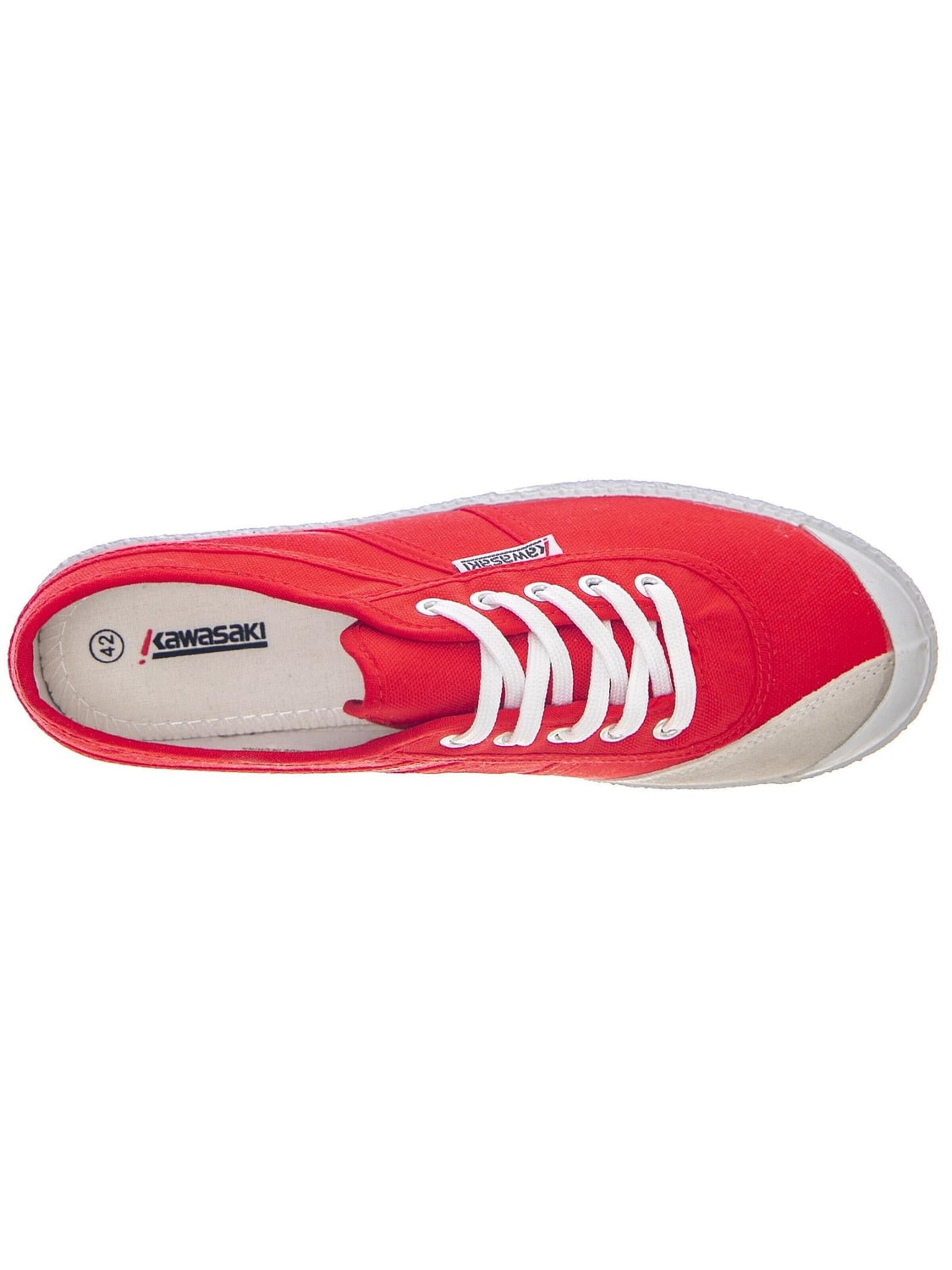 Scarpa stringata sportiva 'Basic Canvas Shoes' di KAWASAKI in rosso