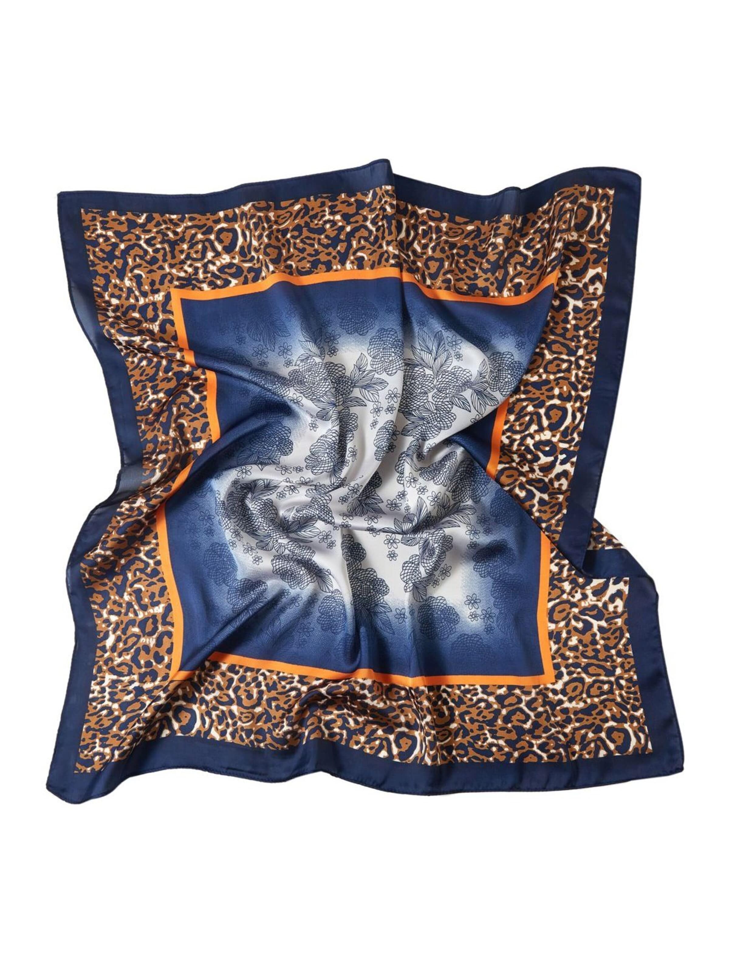 alberto cabale Scarf 'Chetaah Cléo' in Blue: front
