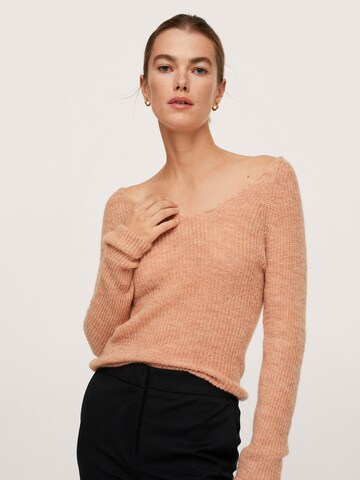 MANGO Sweater 'Balcony' in Pink: front