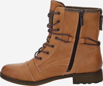 MUSTANG Lace-up bootie in Brown