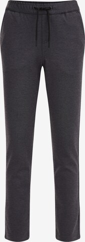 WE Fashion Slimfit Broek in Zwart: voorkant