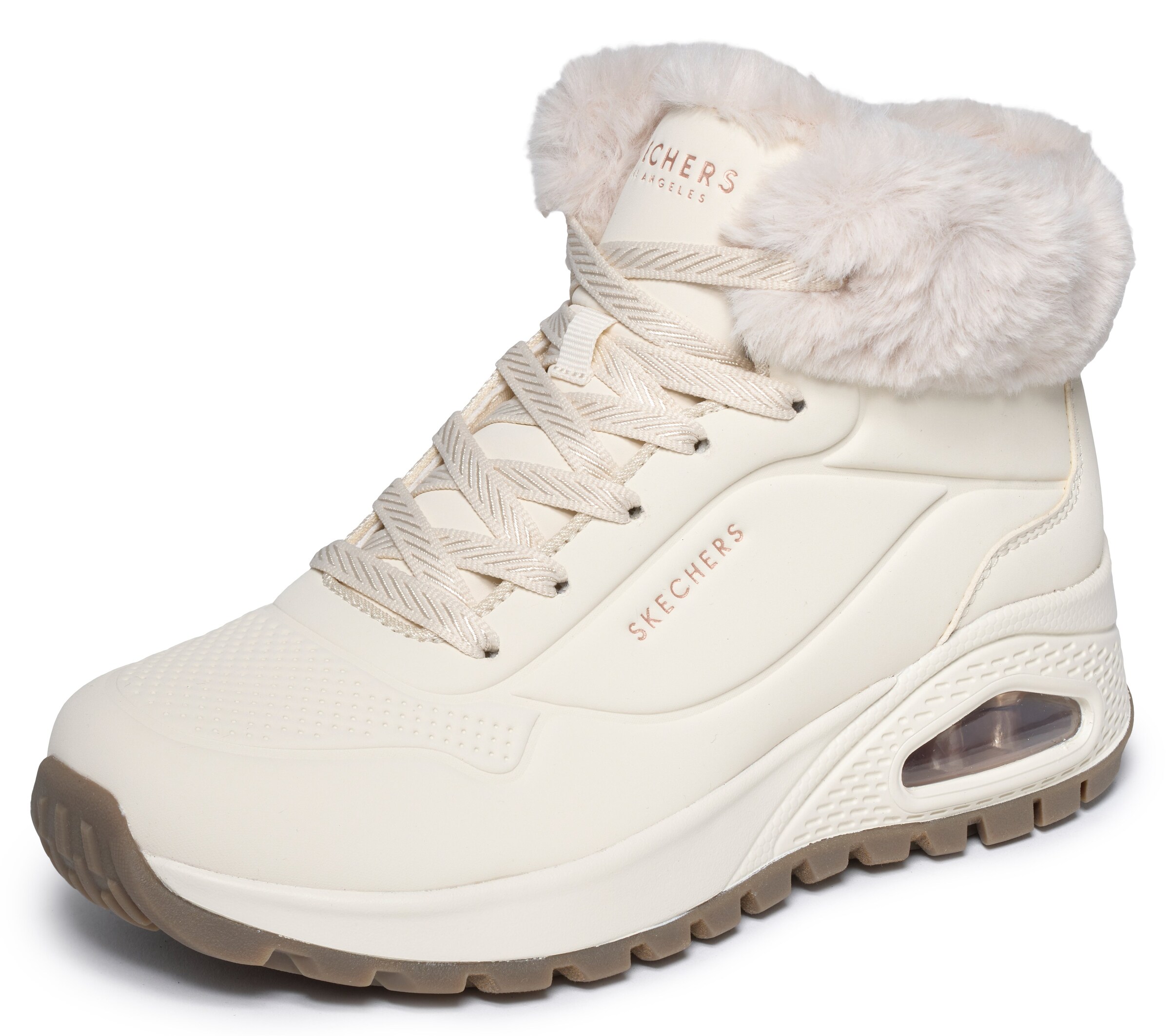 SKECHERS High-Top Sneakers in White