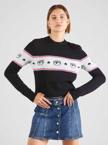 Chiara Ferragni Sweater 'MAXILOGOMANIA' in Black: front