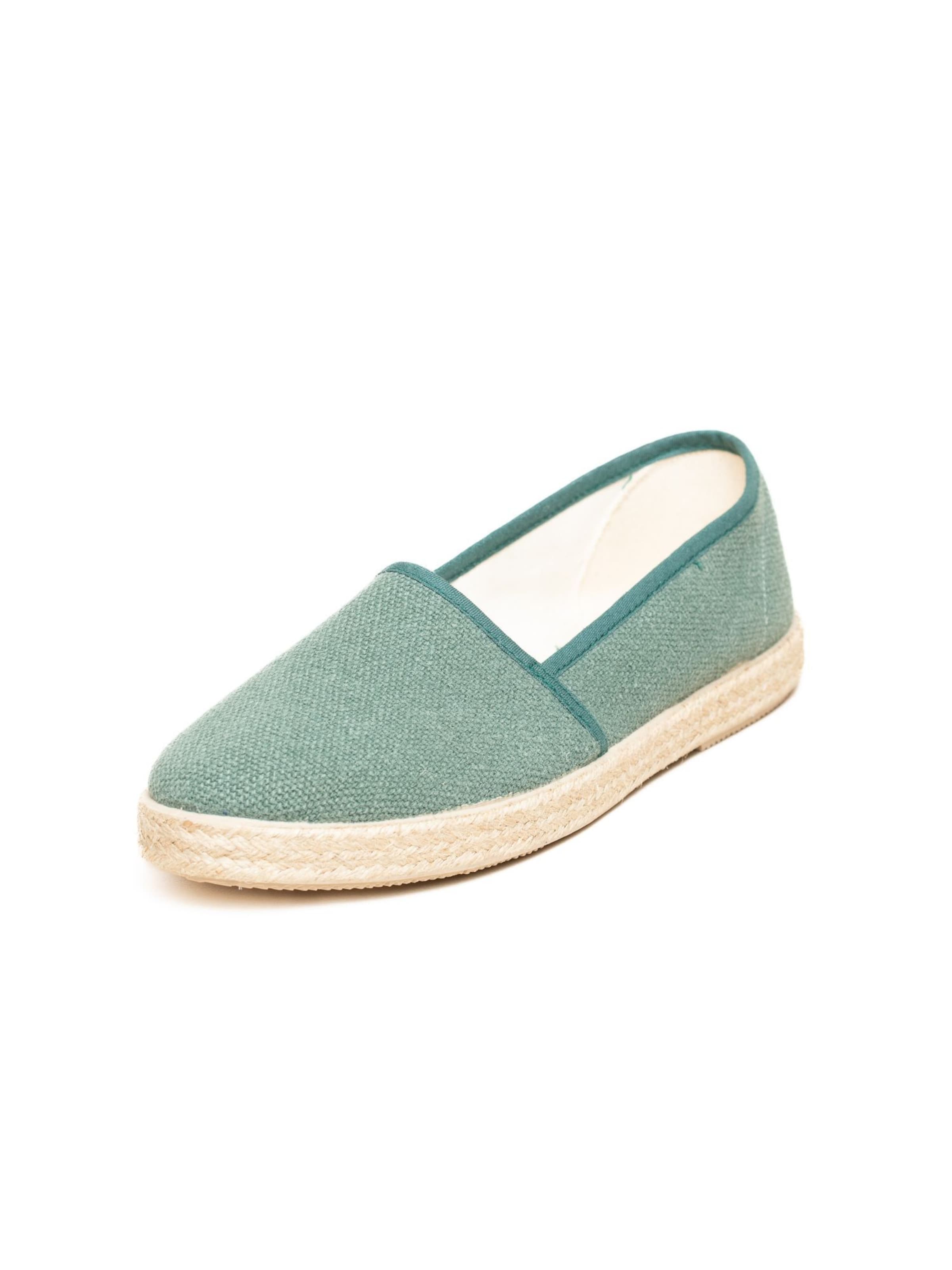 Gottstein Espadrilles 'Espadrille Camping Linen uni V'‌‌‌‌‌‌‌ in Grün: Vorderseite