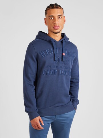 CAMP DAVID Sweatshirt 'The Craftsmen' i blå: framsida