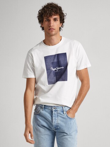 Pepe Jeans T-Shirt 'WELSCH' in Weiß: predná strana