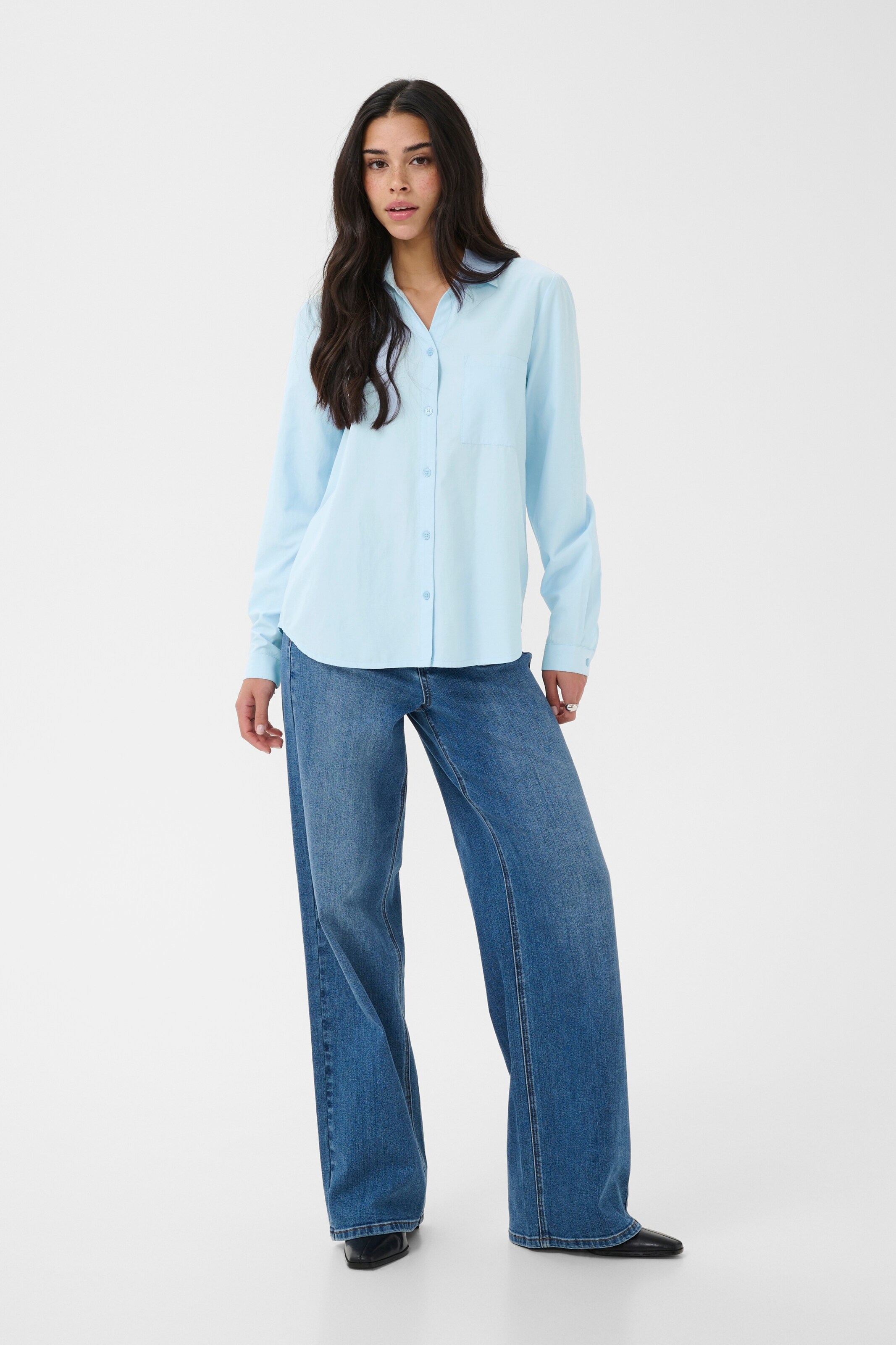 Kaffe - Blusa 'KAmilia' em azul