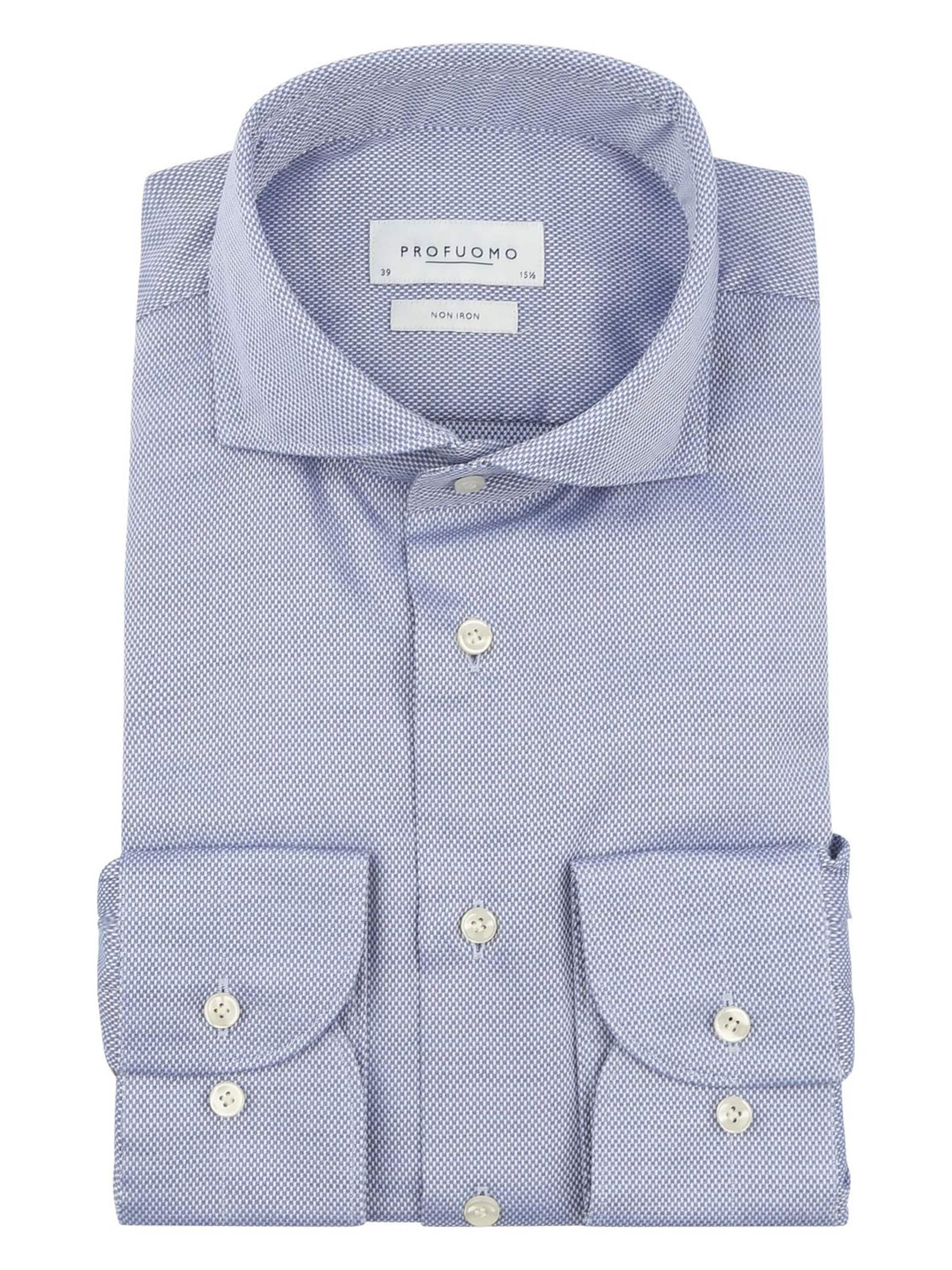 Profuomo Slim fit Button Up Shirt in Blue