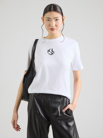 Tricou de la KARL LAGERFELD JEANS pe alb: față