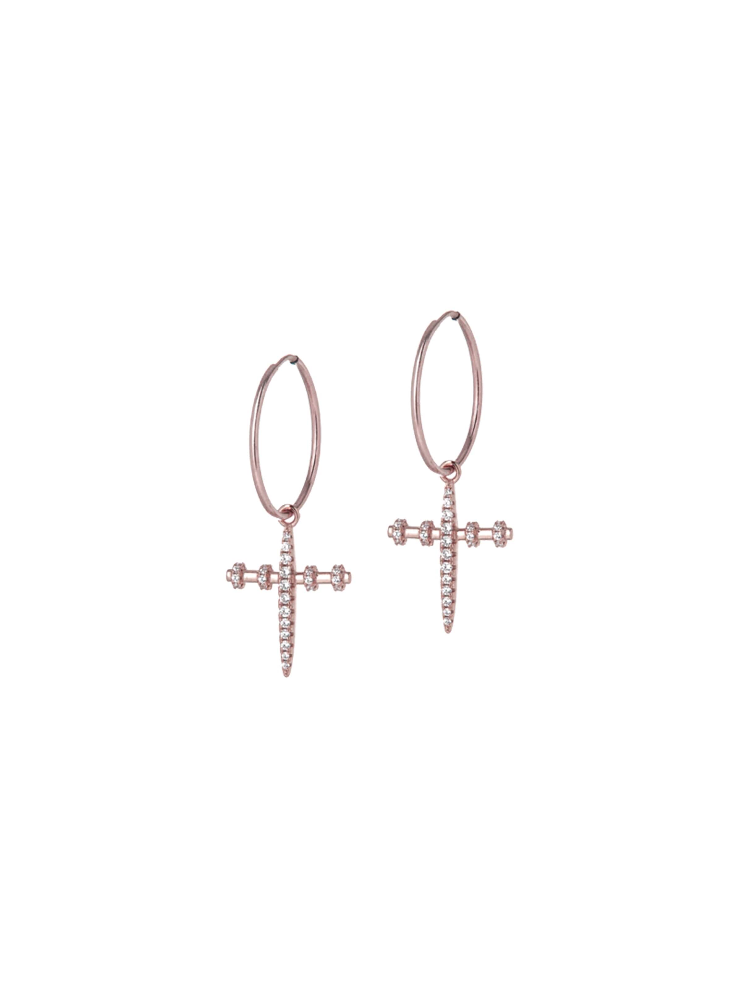 CLASSYANDFABULOUS Jewelry Ohrringe 'ALIX'‌‌‌‌‌‌ in Gold: Vorderseite
