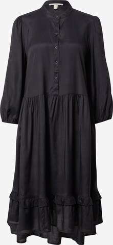 ESPRIT - Vestido camisero en negro: frente