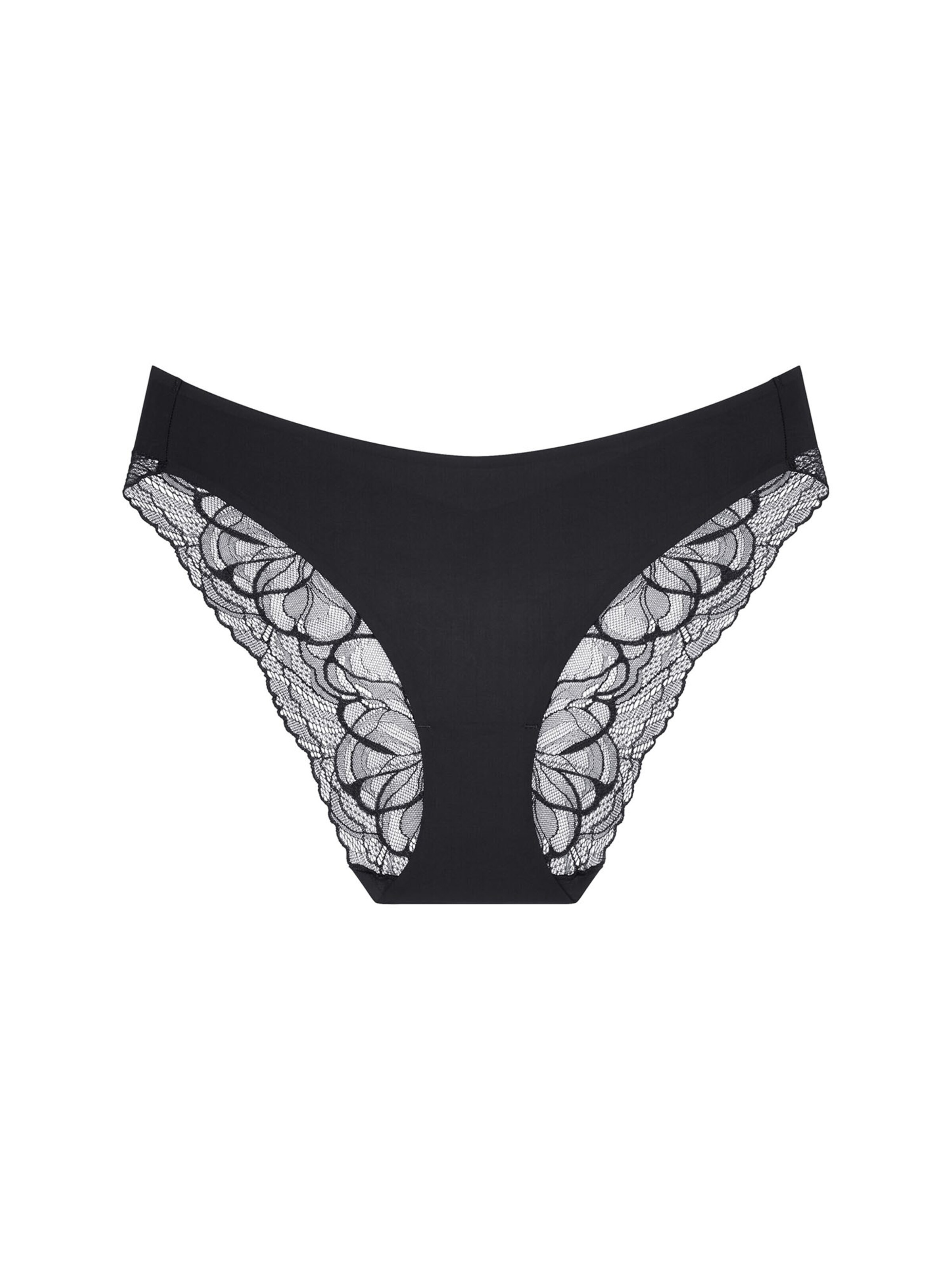 TRIUMPH Tai-Slip ' Red Label Body Make-Up Illusion Lace ' in Schwarz: Vorderseite
