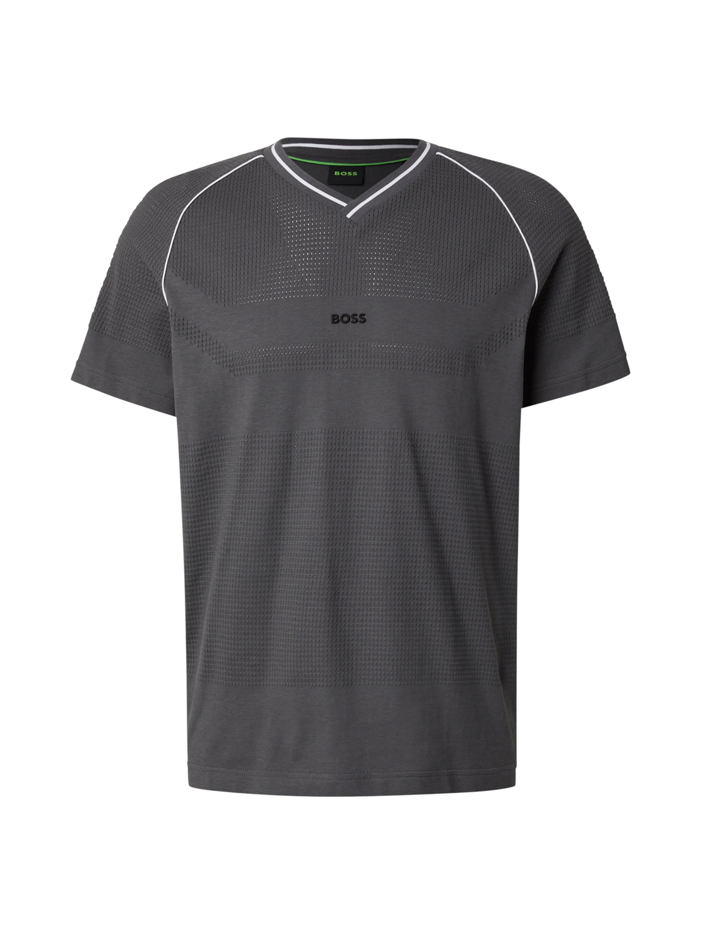 BOSS - Camiseta funcional en gris: frente