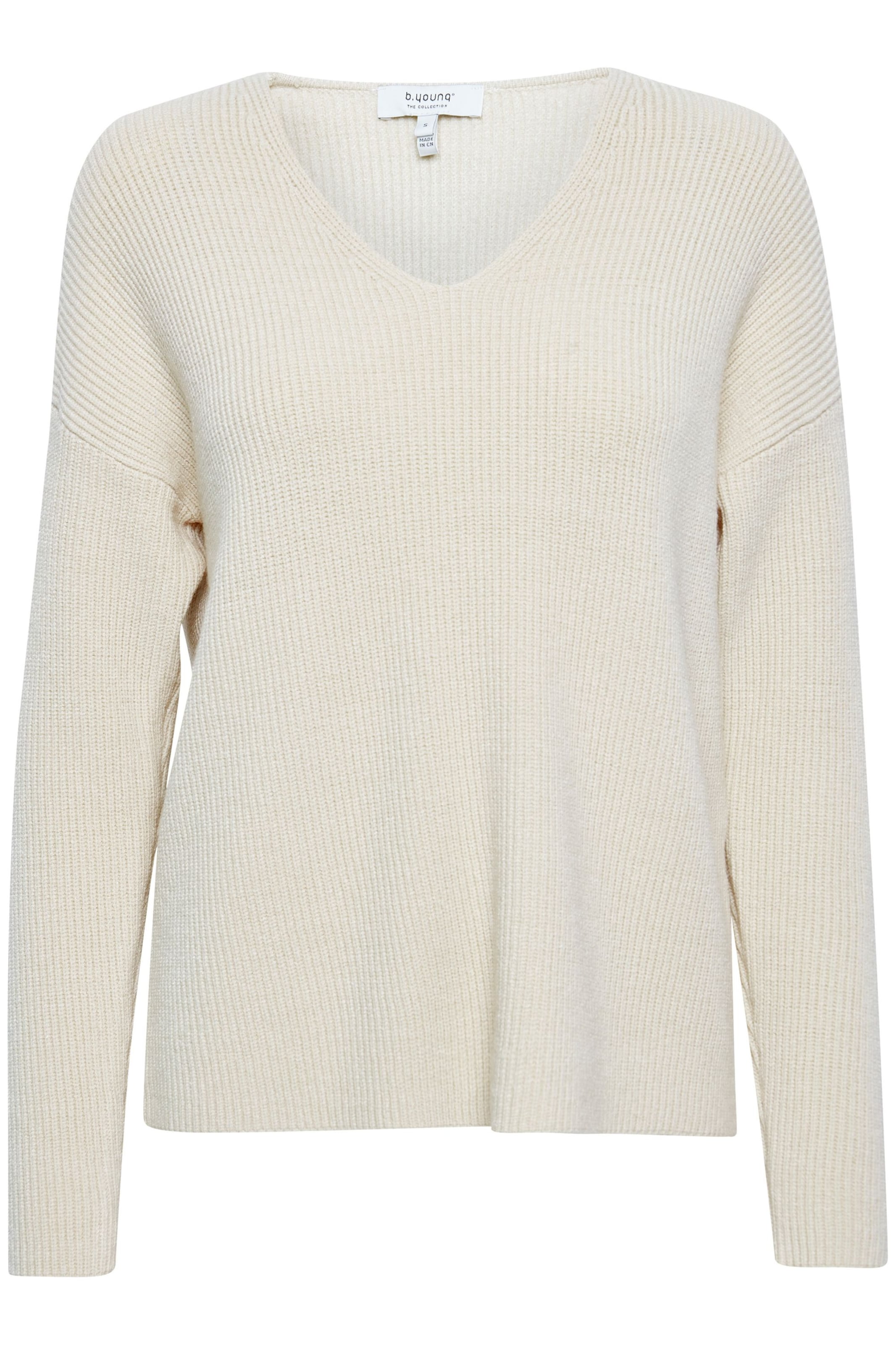 Pull-over 'Milo' b.young en beige : devant
