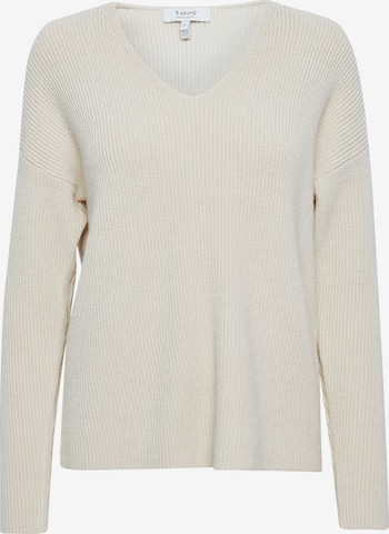 b.young Strickpullover Bymilo Vneck Jumper - 20812787 in Beige: predná strana