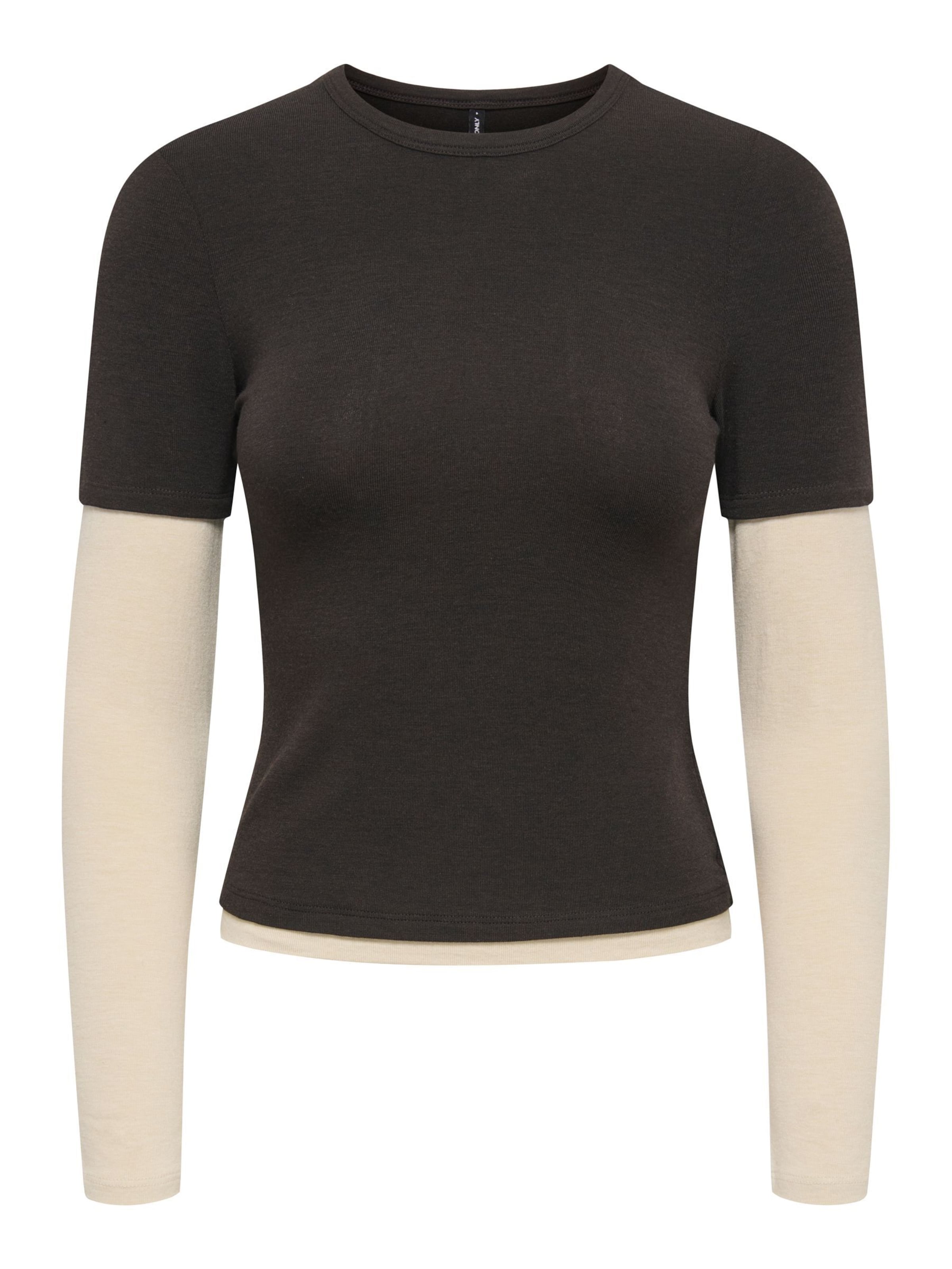 ONLY Shirt 'ONLDubla' in Braun: Vorderseite