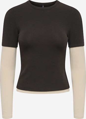ONLY Shirt 'ONLDubla' in Braun: Vorderseite