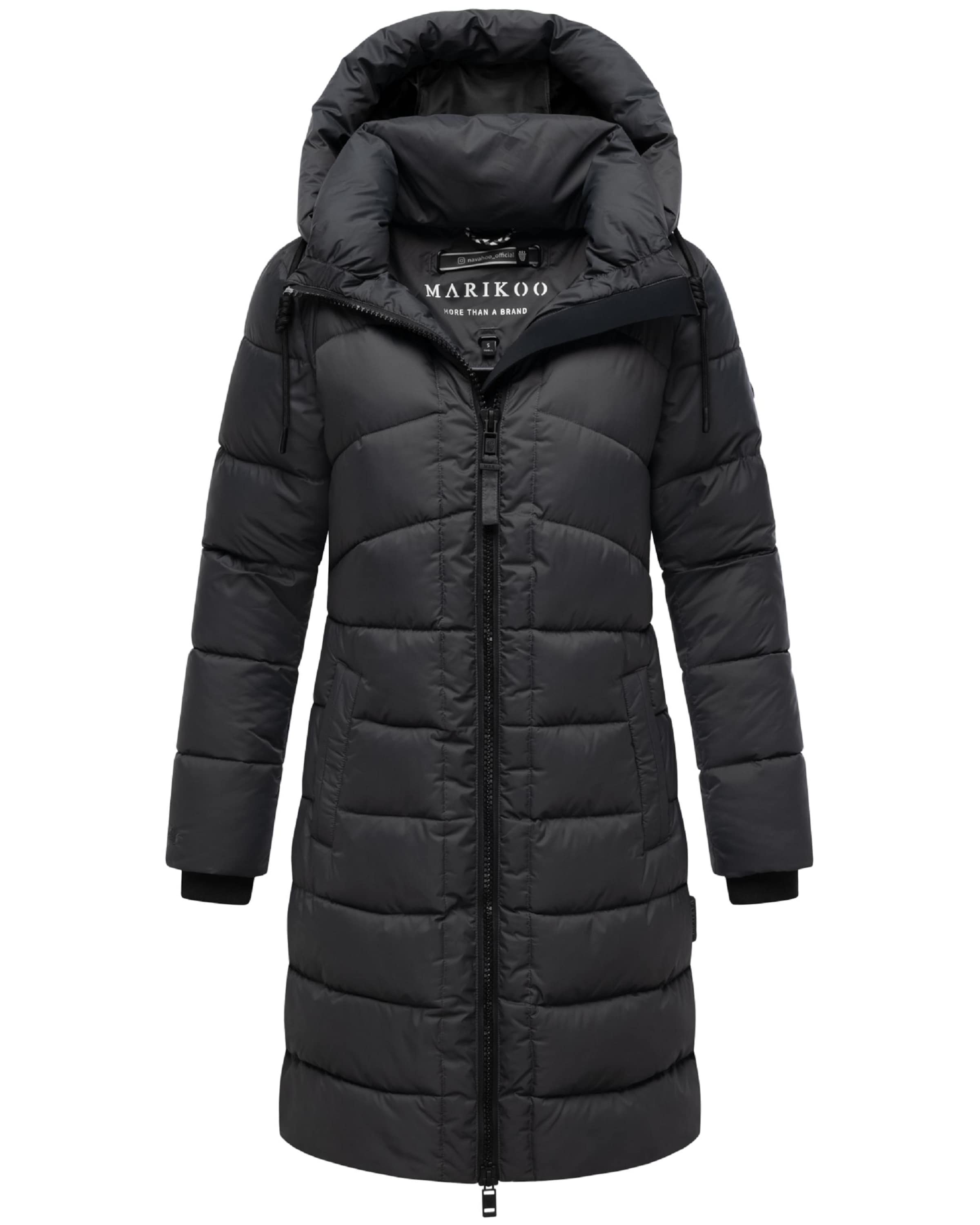 MARIKOO Płaszcz zimowy 'Kaltnäschen 16' w kolorze czarny