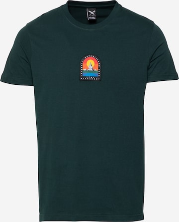 Iriedaily T-Shirt 'Stonefinger' in Grün: predná strana