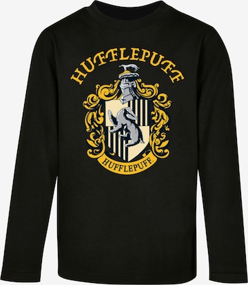 ABSOLUTE CULT Shirt 'Harry Potter - Hufflepuff Crest' in Zwart: voorkant