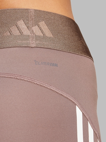 ADIDAS PERFORMANCE Skinny Sportovní kalhoty 'HYGLM' – hnědá