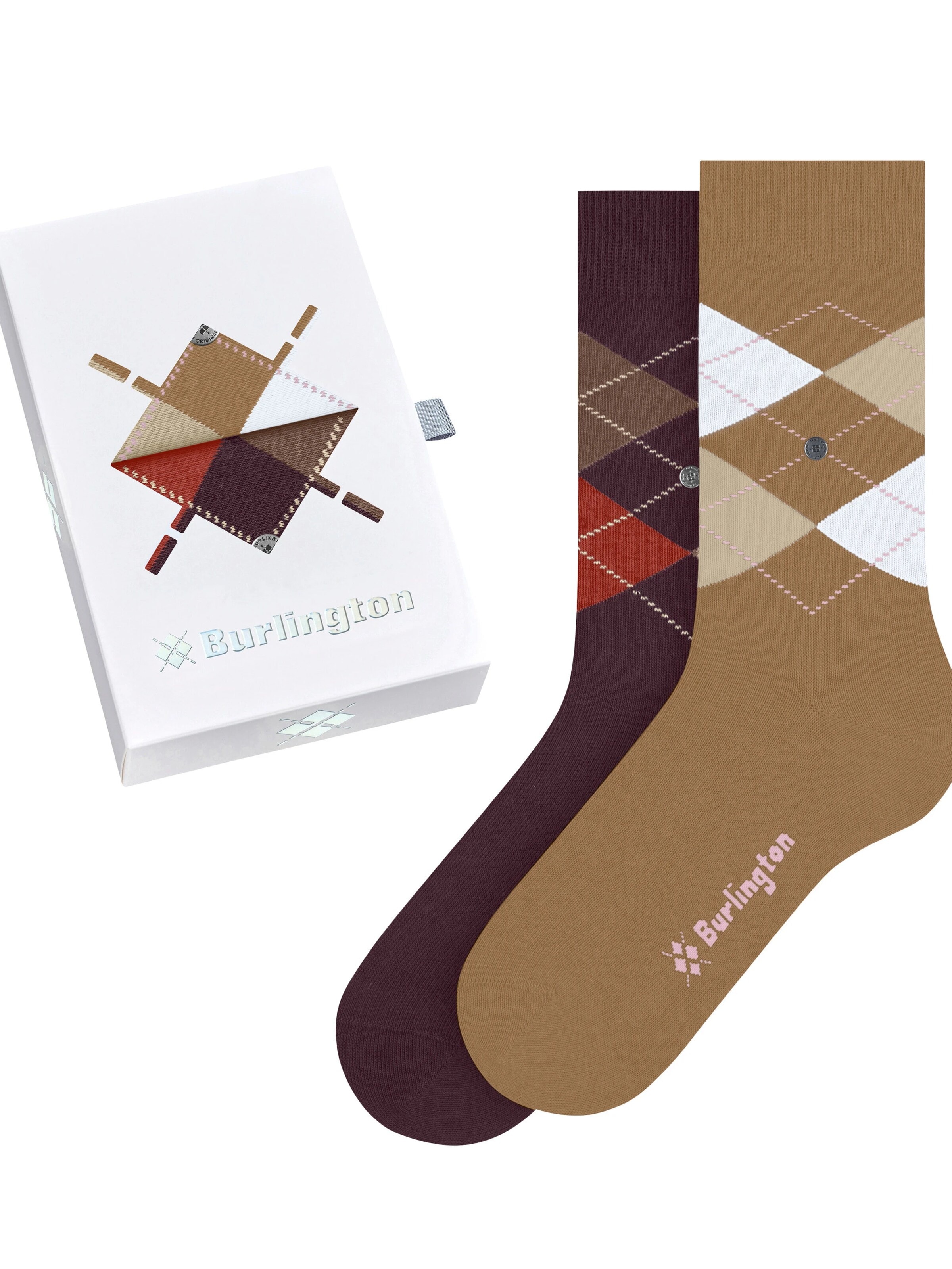 BURLINGTON Socks 'Basic Gift Box' in Gold: front